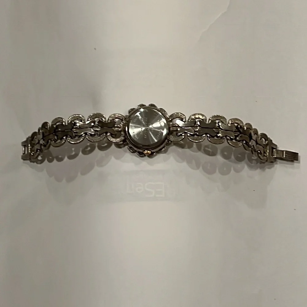 Chantilly Quartz Gold and Silver Tone Ladies Fashion Watch Dainty Elegant